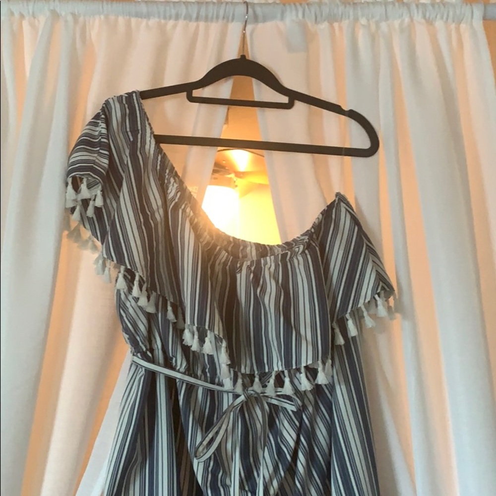 Blue/white Striped Dress